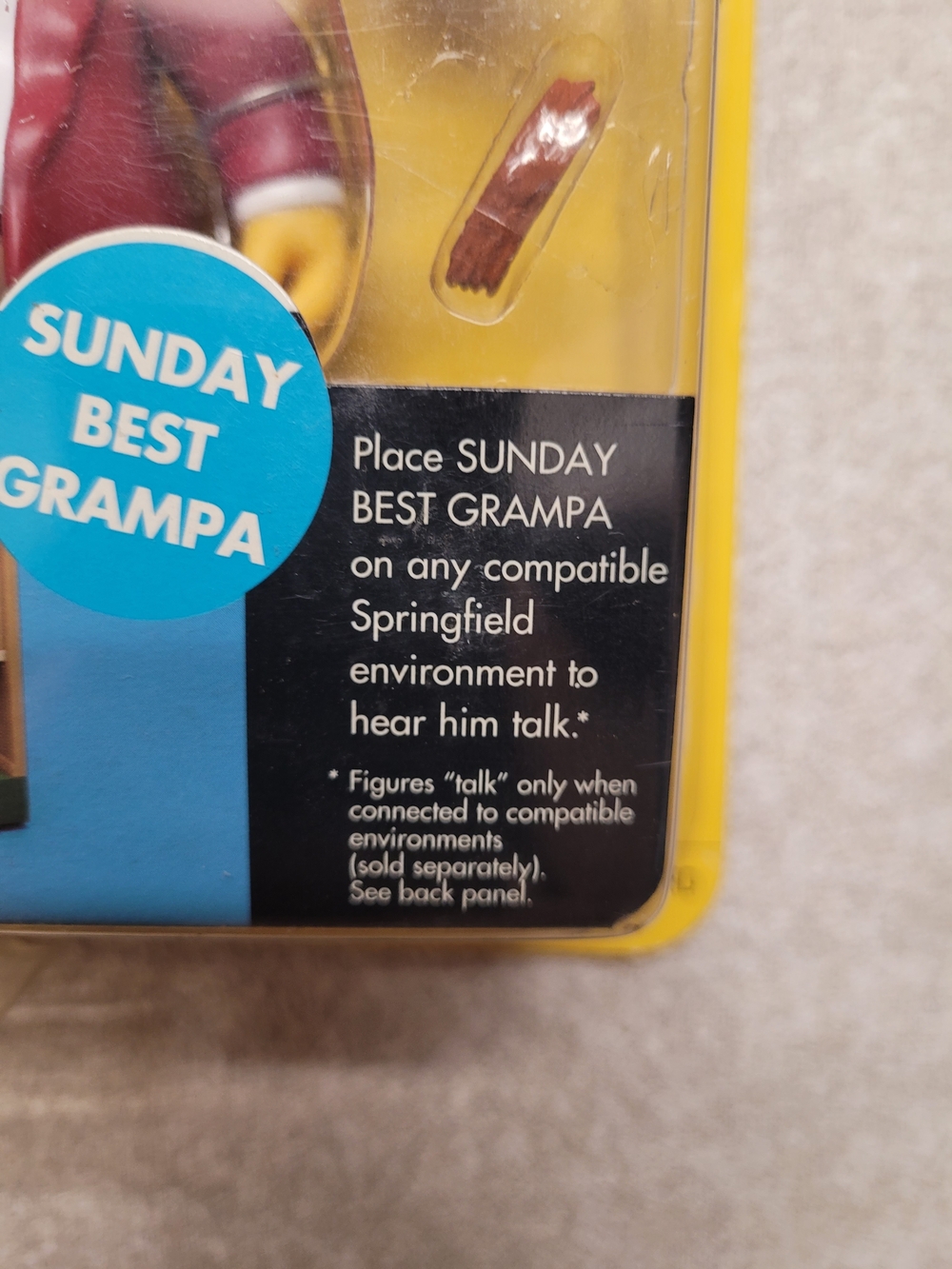 The Simpsons Sunday Best Grampa- NIP - Action Figure by Playmates - Red Jacket - Picture 5 of 6